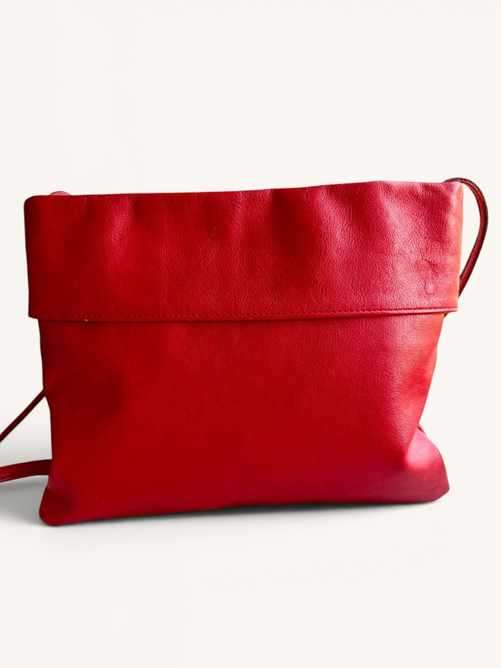 Vintage Red Leather Crossbody Bag - Bold Spirit Vintage - Picture 2 of 16
